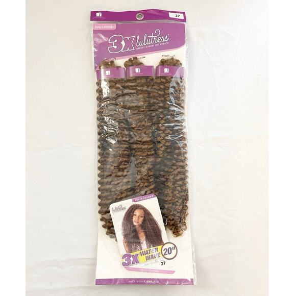 New Lulutress 3X Water Wave 20” Synthetic Braiding Hair – Color 27 - Picture 2 of 3